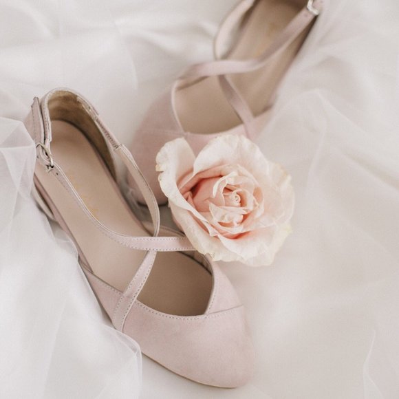 Bridal shoes • wedding shoes • pink wedding shoes • size 8 - Picture 2 of 2
